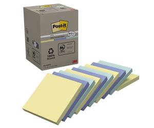 Blocco foglietti - 76 x 76 mm - carta riciciclata - 100 fogli - colori pastel - conf. 10 pezzi - Post-it - 7100172343 - 4054596723283 - DMwebShop