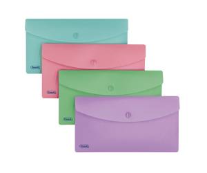 Buste con bottone - PPL - 9,9 x 21 cm - colori assortiti Pastel - conf. 5 pezzi - Favorit - 400151719 - 3045050459542 - DMwebShop