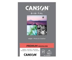 Carta Inkjet Premium - 10 x 15 cm - 255 gr - 50 fogli - lucida - Canson - C33300S006 - 3148950065704 - DMwebShop