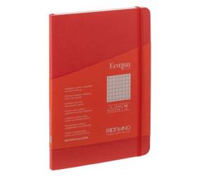 Taccuino EcoQua Plus - con elastico - rilegatura cucita - A5 - 5 mm - 80 fogli - lampone - Fabriano - 19621109 - 8001348220756 - DMwebShop