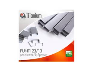 Punti metallici - 23/13 - scatola da 1000 pezzi - conf. 10 pezzi - Titanium - D1433 - 8025133121967 - DMwebShop