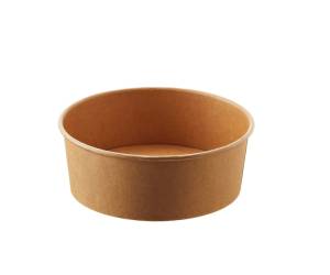 Bowl monouso Street Food 16 x h 6,8 cm 1300 ml avana bianco - 26195