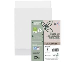 Buste a sacco Gaia PP riciclato 18 x 24 cm buccia trasparente - 25247