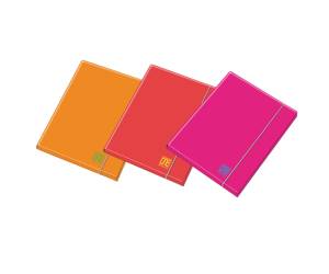 Cartella 3 lembi con elastico One Color A4 dorso 1 cm colori assortiti fluo - 25271