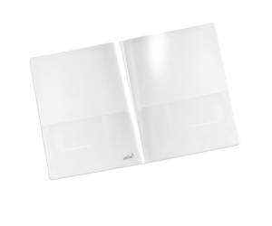 Cartella con doppia tasca Plastidea A4 PP trasparente - 25281