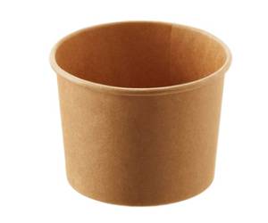 Coppetta gelato monouso rotonda diametro 10,5 cm 335 ml carta avana - 26197