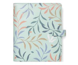 Organiser Botanical f to A5,233 x 217 x 46 mm con cinturino menta - 25792