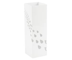 Portaombrelli 15,5 x 15,5 x 49 cm metallo verniciato fantasia gocce bianco - 25328