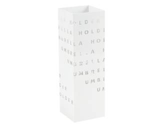 Portaombrelli 15,5 x 15,5 x 49 cm metallo verniciato fantasia lettere bianco - 25326