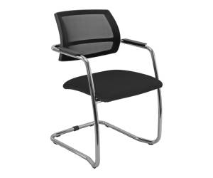 Seduta attesa Lithium LTLTN con braccioli inclusi nero - 25482