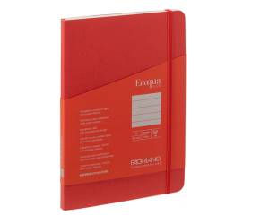 Taccuino Ecoqua Plus con elastico rilegatura cucita A5,5 mm 80 fogli righe - 25701