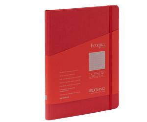 Taccuino Ecoqua Plus con elastico spiralato A5,70 fogli puntinato lampone - 25696