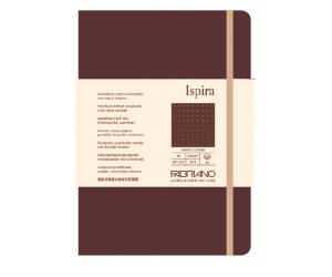 Taccuino Ispira con elastico copertina flessibile A5,96 fogli puntinato marrone - 25722