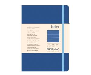 Taccuino Ispira con elastico copertina flessibile A5,96 fogli righe blu royal - 25736