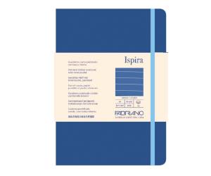 Taccuino Ispira con elastico copertina rigida A5,96 fogli righe blu royal - 25719