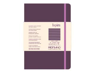 Taccuino Ispira con elastico copertina rigida A5,96 fogli righe viola - 25723