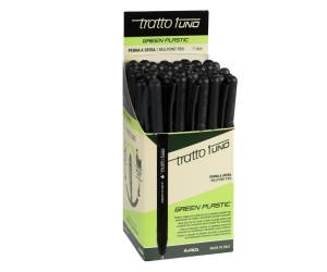 Penna sfera Uno Green - punta media 1 mm - nero - conf. 50 pezzi - Tratto - F838303 - 8000825044038 - DMwebShop