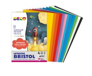 Busta di carta Bristol - 50 x 70 cm - colori assortiti - 15 fogli - Deco - 717/15 - 8004957031454 - DMwebShop
