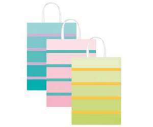 Shopper bicolor - con manici - carta ritorta - 26 x 12 x 36 cm - colori assortiti - conf. 25 pezzi - Rex Sadoch - SDF26BICOL - 8006715192605 - DMwebShop