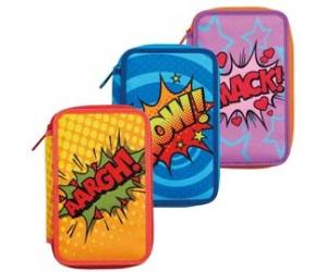 Astuccio 3 zip 13 x 20 x 7,5 cm colori e fantasie assortiti - 26290