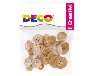 Bottoni legno naturale Deco - 12025,26479