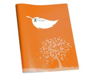 Coprimaxi Green con tasche 21 x 30 cm carta 120 gr arancio - 26520