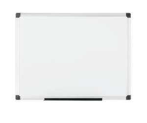 Lavagna magnetica 100 x 200 cm superficie in acciao laccato bianco cornice in alluminio - 26892