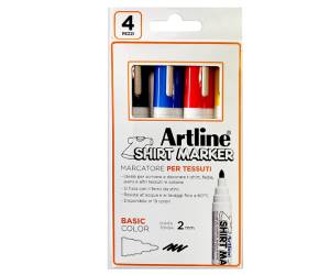 Marcatore per tessuto punta tonda 2 mm colori assortiti - 26673