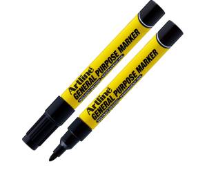 Marcatore permanente multiuso punta tonda 1,5 mm nero - 26665