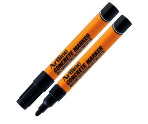 Marcatore permanente per cemento e mattoni punta tonda 1,5 mm nero - 26667