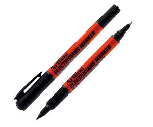 Marcatore permanente per elettricisti a doppia punta 0,4,1 mm nero - 26668