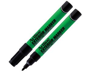 Marcatore permanente per esterni punta tonda 1,5 mm nero - 26671