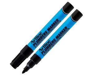 Marcatore permanente per idraulica punta tonda 1,5 mm nero - 26669