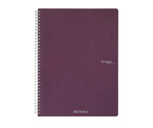 Maxiquaderno Ecoqua original spiralato A4,90 gr 5 mm 70 fogli vino - 26438