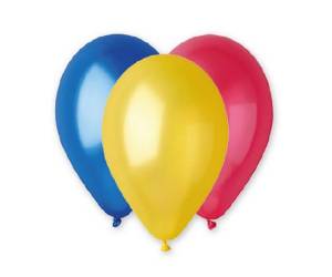 Palloncini in lattice metallizzati diametro 26 cm colori assortiti - 26589