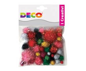 Pompon Lame 7,28 mm colori assortiti Deco - 26478