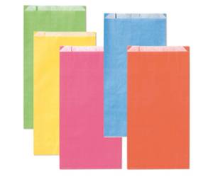Sacchetto a soffietto 14 x 28,5 cm colori chiari assortiti - 26658