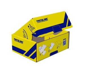 Scatola spedizioni Postal Box XL 48 x 30 x 21 cm giallo blu - 26841