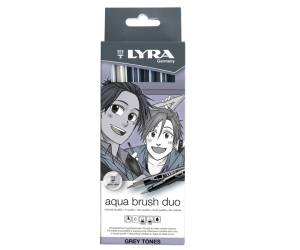 Pennarello Aqua Brush Duo scala di grigio - 27034