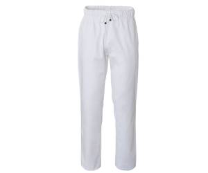 Pantalone cuoco Plutone unisex taglia L bianco - 3680