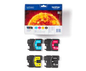 Cartuccia BROTHER Inkjet C M Y K LC980VP Originale - 1467