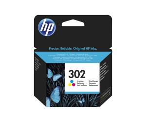 Cartuccia Hp F6U65AE Inkjet 302 C M Y 165 pagine Originale - 7580
