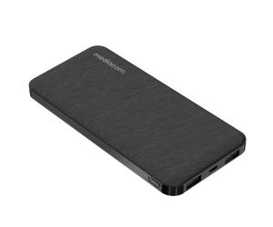 Powerbank ultrasottile USB - da 10.000 mAh - nero - Mediacom - MD-P100 - DMwebShop