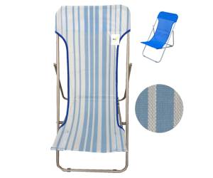 Sdraio Beach pieghevole 70 x 72 x 45 cm acciaio verniciato texilene - 14659