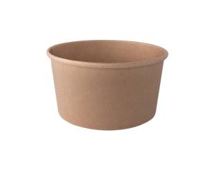 Insalatiera tonda monouso - 1000 ml - cartoncino - avana - conf. 50 pezzi - Signor Bio - PBC003BIO50C - DMwebShop