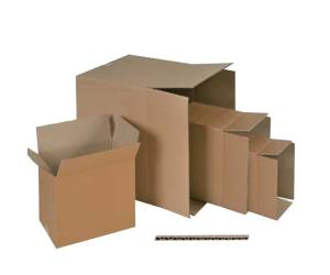 Scatola per imballo - onda singola - 25 x 25 x 25 cm - cartone - avana - conf. 25 pezzi - No Brand - 98123OD - 981223 PZ - DMwebShop