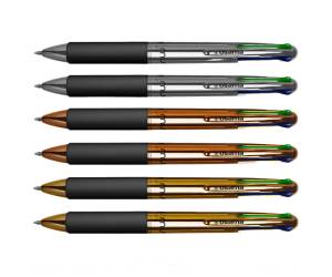 Astuccio penne a sfera Chrome punta 1,00 mm 4 colori - 22407