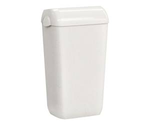 Cestino gettacarte Woodplastic con coperchio 225 x 335 x 545 mm 23 lt bianco - 27483