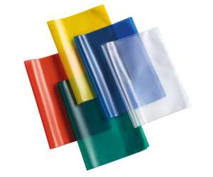 Coprimaxi Glass con alette PP 145 mic A4 goffrato trasparente blu - 27279