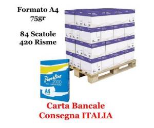 Carta da fotocopie - A4 - 75 gr - 500 fogli - bianca (bancale da 420 risme) Paperline A4 - bancale420r - DMwebShop